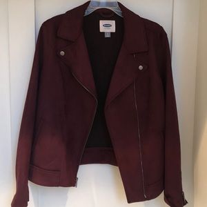 Maroon Moto Jacket